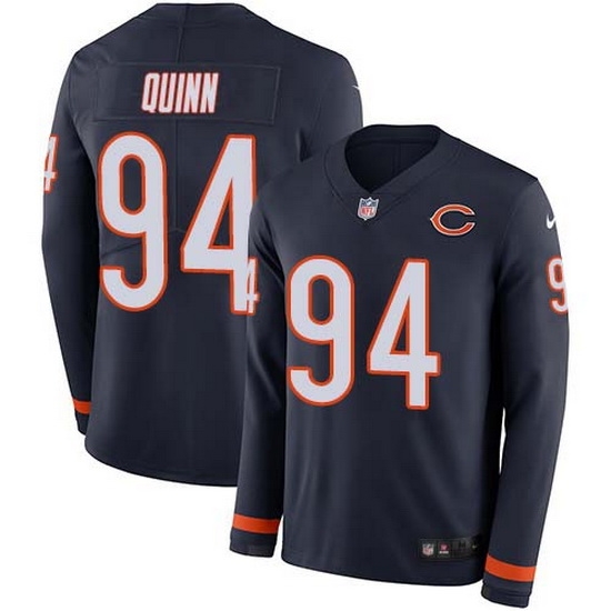 Nike Bears 94 Robert Quinn Navy Blue Team Color Men Stitched NFL Limited Therma Long Sleeve Jersey Nike Bears 94 Robert Quinn Navy Blue Team Color Men Stitched NFL Limited Therma Long Sleeve Jersey