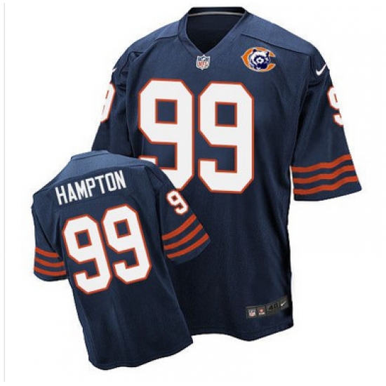 Nike Bears #99 Dan Hampton Navy Blue Throwback Mens Stitched NFL Elite Jersey Nike Bears #99 Dan Hampton Navy Blue Throwback Mens Stitched NFL Elite Jersey