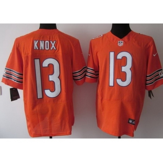 Nike Chicago Bears 13 Johnny Knox Orange Elite NFL Jersey Nike Chicago Bears 13 Johnny Knox Orange Elite NFL Jersey