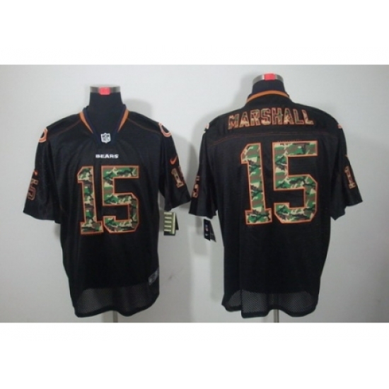 Nike Chicago Bears 15 Brandon Marshall Black Elite Lights Out Camo Number NFL Jersey Nike Chicago Bears 15 Brandon Marshall Black Elite Lights Out Camo Number NFL Jersey