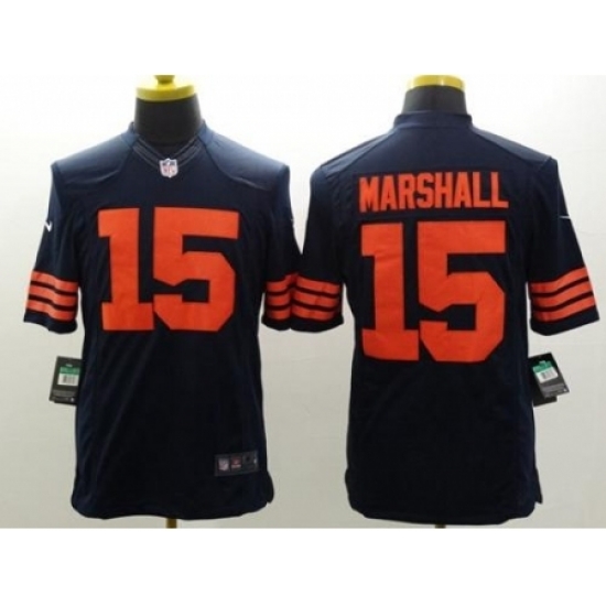 Nike Chicago Bears 15 Brandon Marshall Blue Limited Orange Number NFL Jersey Nike Chicago Bears 15 Brandon Marshall Blue Limited Orange Number NFL Jersey