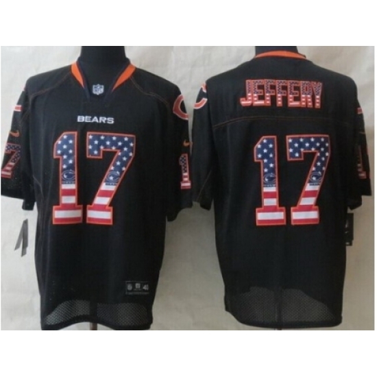 Nike Chicago Bears 17 Alshon Jeffery Black Elite USA Flag Fashion NFL Jersey Nike Chicago Bears 17 Alshon Jeffery Black Elite USA Flag Fashion NFL Jersey