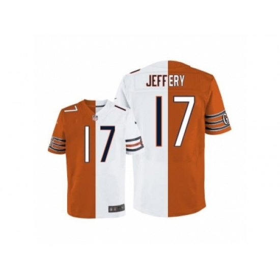 Nike Chicago Bears 17 Alshon Jeffery White-Orange Elite split NFL Jersey Nike Chicago Bears 17 Alshon Jeffery White-Orange Elite split NFL Jersey