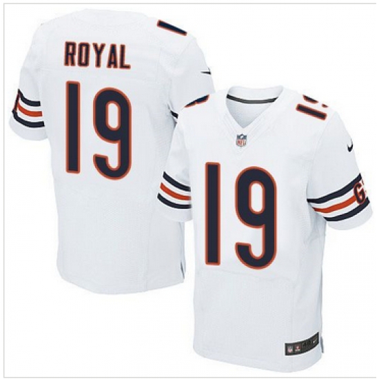 Nike Chicago Bears #19 Eddie Royal White Mens Stitched NFL Elite Jersey Nike Chicago Bears #19 Eddie Royal White Mens Stitched NFL Elite Jersey