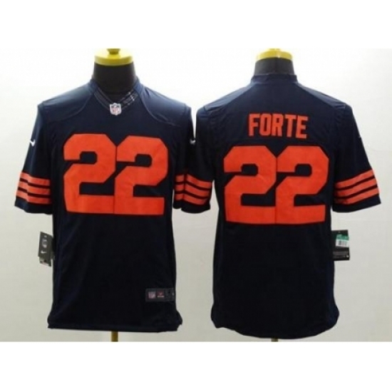 Nike Chicago Bears 22 Matt Forte Blue Limited Orange Number NFL Jersey Nike Chicago Bears 22 Matt Forte Blue Limited Orange Number NFL Jersey