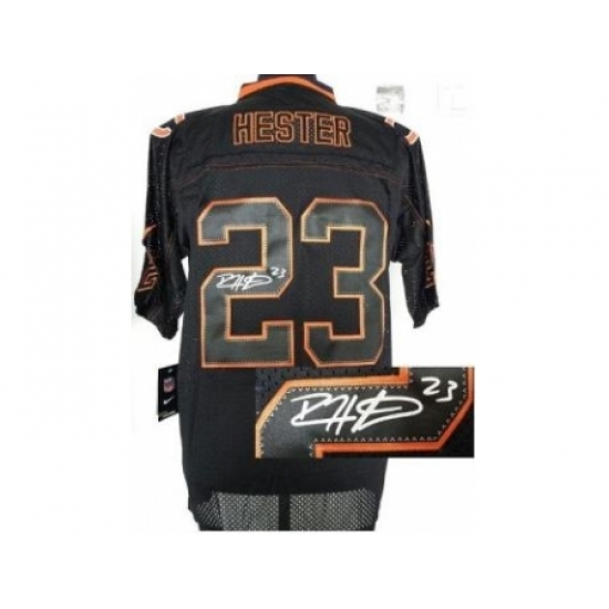Nike Chicago Bears 23 Devin Hester Black Elite Light Out Signed NFL Jersey Nike Chicago Bears 23 Devin Hester Black Elite Light Out Signed NFL Jersey