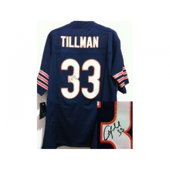Nike Chicago Bears 33 Charles Tillman Blue Elite Signed NFL Jersey Nike Chicago Bears 33 Charles Tillman Blue Elite Signed NFL Jersey