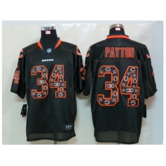Nike Chicago Bears 34 Walter Payton Black Elite Lights Out fashion Nunber NFL Jersey Nike Chicago Bears 34 Walter Payton Black Elite Lights Out fashion Nunber NFL Jersey