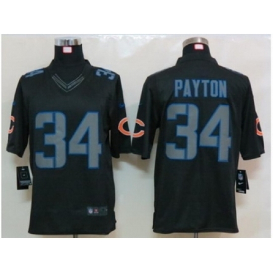 Nike Chicago Bears 34 Walter Payton black Limited Impact fashion NFL Jersey Nike Chicago Bears 34 Walter Payton black Limited Impact fashion NFL Jersey