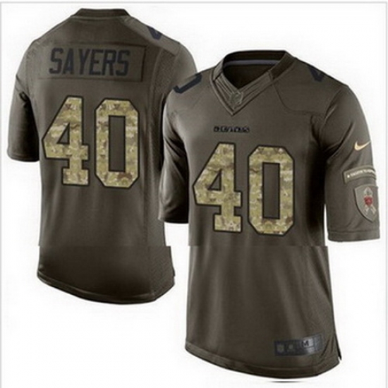 Nike Chicago Bears #40 Gale Sayers Green Mens Stitched NFL Limited Salute to Service Jersey Nike Chicago Bears #40 Gale Sayers Green Mens Stitched NFL Limited Salute to Service Jersey