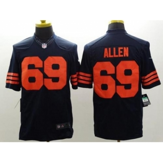 Nike Chicago Bears 69 Jared Allen Blue Limited Orange Number NFL Jersey Nike Chicago Bears 69 Jared Allen Blue Limited Orange Number NFL Jersey