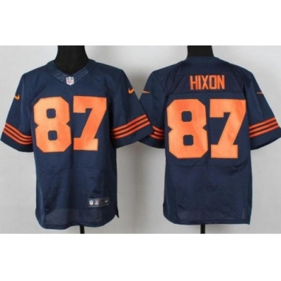 Nike Chicago Bears 87 Domenik Hixon Blue Elite Orange Number NFL Jersey Nike Chicago Bears 87 Domenik Hixon Blue Elite Orange Number NFL Jersey