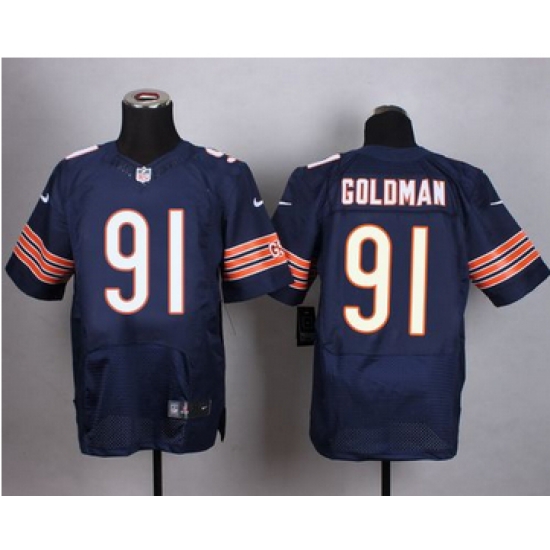 Nike Chicago Bears #91 Eddie Goldman Navy Blue Team Color Mens Stitched NFL Elite Jersey Nike Chicago Bears #91 Eddie Goldman Navy Blue Team Color Mens Stitched NFL Elite Jersey