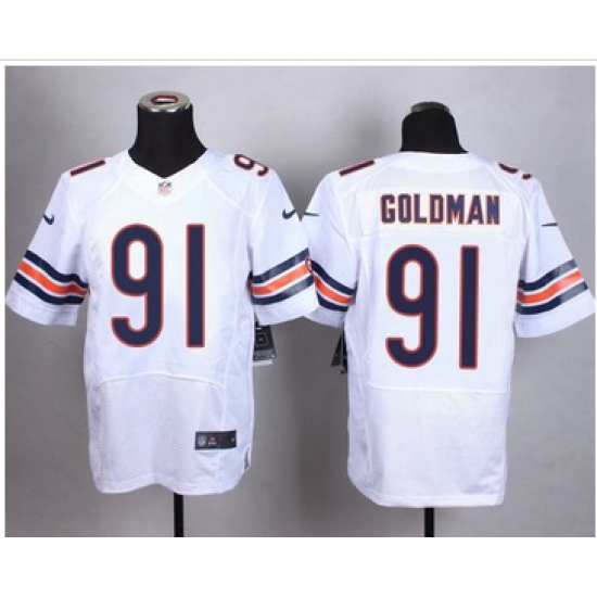 Nike Chicago Bears #91 Eddie Goldman White Mens Stitched NFL Elite Jersey Nike Chicago Bears #91 Eddie Goldman White Mens Stitched NFL Elite Jersey