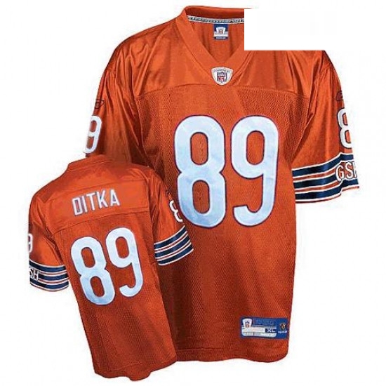 Reebok Chicago Bears 89 Mike Ditka Orange Replica NFL Alternate Jersey Reebok Chicago Bears 89 Mike Ditka Orange Replica NFL Alternate Jersey