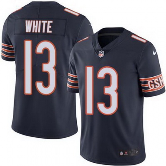 Nike Bears #13 Kevin White Navy Blue Mens Stitched NFL Limited Rush Jersey Nike Bears #13 Kevin White Navy Blue Mens Stitched NFL Limited Rush Jersey