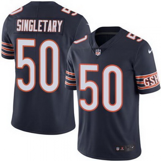 Nike Bears #50 Mike Singletary Navy Blue Mens Stitched NFL Limited Rush Jersey Nike Bears #50 Mike Singletary Navy Blue Mens Stitched NFL Limited Rush Jersey
