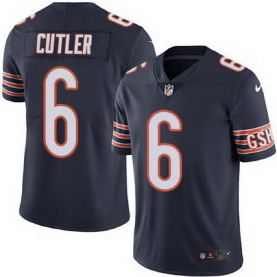 Nike Bears #6 Jay Cutler Navy Blue Mens Stitched NFL Limited Rush Jersey Nike Bears #6 Jay Cutler Navy Blue Mens Stitched NFL Limited Rush Jersey