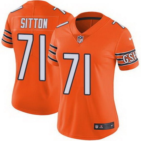 Nike Bears #71 Josh Sitton Orange Womens Stitched NFL Limited Rush Jersey Nike Bears #71 Josh Sitton Orange Womens Stitched NFL Limited Rush Jersey