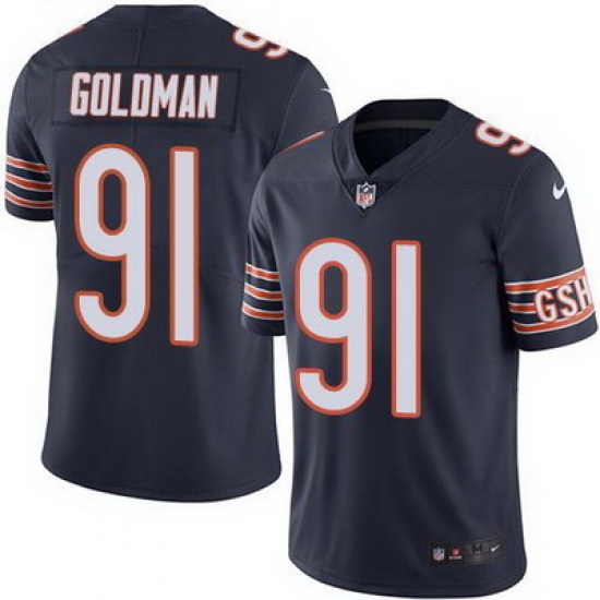 Nike Bears #91 Eddie Goldman Navy Blue Mens Stitched NFL Limited Rush Jersey Nike Bears #91 Eddie Goldman Navy Blue Mens Stitched NFL Limited Rush Jersey