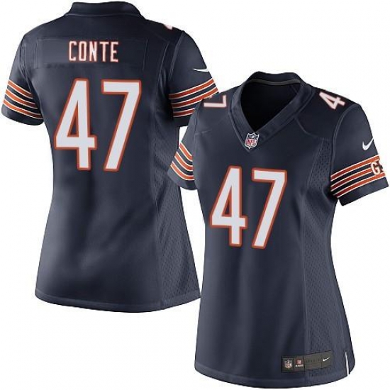 Nike NFL Chicago Bears #47 Chris Conte Navy Blue Women's Limited Team Color Nike NFL Chicago Bears #47 Chris Conte Navy Blue Women's Limited Team Color
