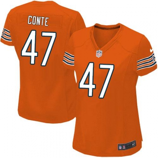 Nike NFL Chicago Bears #47 Chris Conte Orange Women's Elite Alternate Jersey Nike NFL Chicago Bears #47 Chris Conte Orange Women's Elite Alternate Jersey