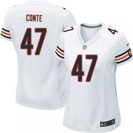 Nike NFL Chicago Bears #47 Chris Conte White Women's Elite Road Jersey Nike NFL Chicago Bears #47 Chris Conte White Women's Elite Road Jersey
