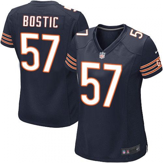Nike NFL Chicago Bears #57 Jon Bostic Navy Blue Women's Game Team Color Jersey Nike NFL Chicago Bears #57 Jon Bostic Navy Blue Women's Game Team Color Jersey