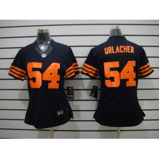 Nike Women Chicago Bears #54 Urlacher blue jerseys(Orange Number) Nike Women Chicago Bears #54 Urlacher blue jerseys(Orange Number)