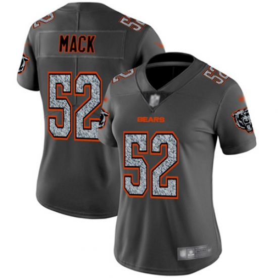 Women Bears 52 Khalil Mack Gray Static Stitched Football Vapor Untouchable Limited Jersey Women Bears 52 Khalil Mack Gray Static Stitched Football Vapor Untouchable Limited Jersey