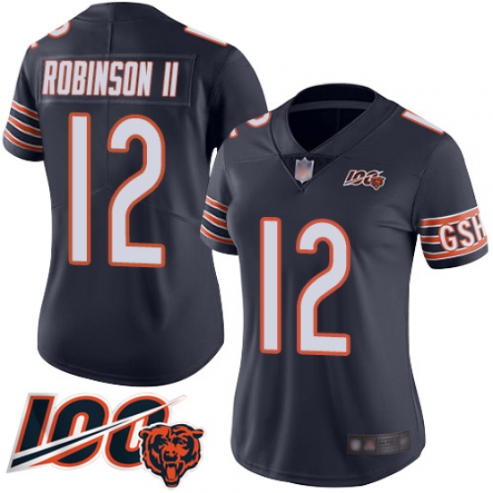 Women Chicago Bears 12 Allen Robinson Navy Blue Team Color 100th Season Limited Football Jersey Women Chicago Bears 12 Allen Robinson Navy Blue Team Color 100th Season Limited Football Jersey
