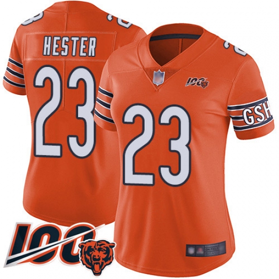 Women Chicago Bears 23 Devin Hester Orange Alternate 100th Season Limited Football Jersey Women Chicago Bears 23 Devin Hester Orange Alternate 100th Season Limited Football Jersey
