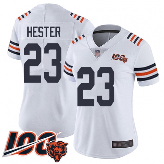 Women Chicago Bears 23 Devin Hester White 100th Season Limited Football Jersey Women Chicago Bears 23 Devin Hester White 100th Season Limited Football Jersey