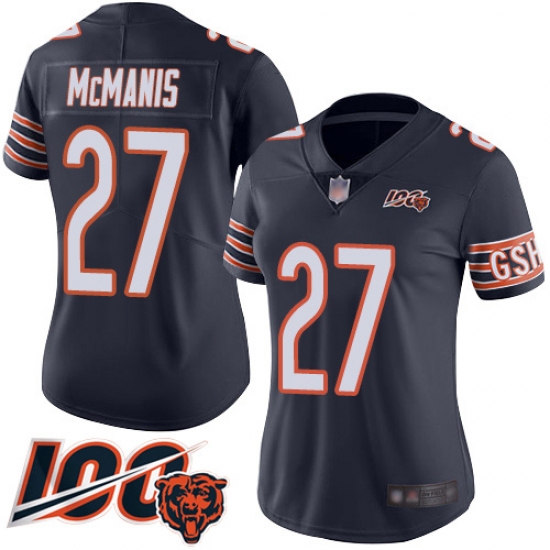Women Chicago Bears 27 Sherrick McManis Navy Blue Team Color 100th Season Limited Football Jersey Women Chicago Bears 27 Sherrick McManis Navy Blue Team Color 100th Season Limited Football Jersey