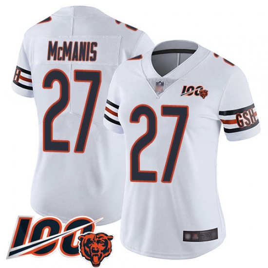 Women Chicago Bears 27 Sherrick McManis White Vapor Untouchable Limited Player 100th Season Football Jersey Women Chicago Bears 27 Sherrick McManis White Vapor Untouchable Limited Player 100th Season Football Jersey