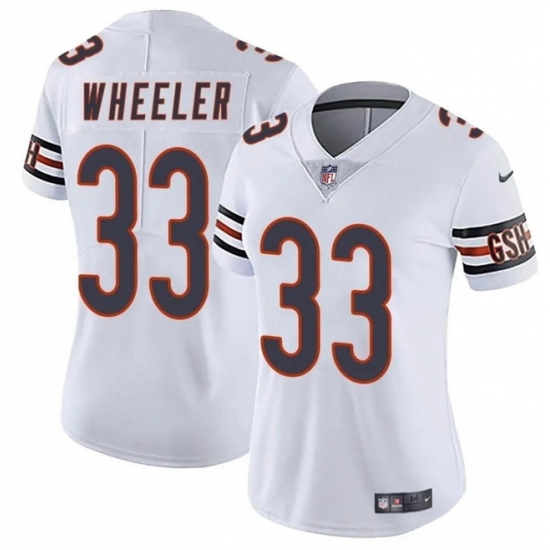 Women Chicago Bears 33 Ian Wheeler White 2024 Vapor Stitched Jersey 28Run Small 29 Women Chicago Bears 33 Ian Wheeler White 2024 Vapor Stitched Jersey 28Run Small 29