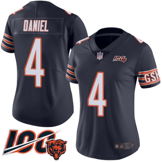 Women Chicago Bears 4 Chase Daniel Navy Blue Team Color 100th Season Limited Football Jersey Women Chicago Bears 4 Chase Daniel Navy Blue Team Color 100th Season Limited Football Jersey