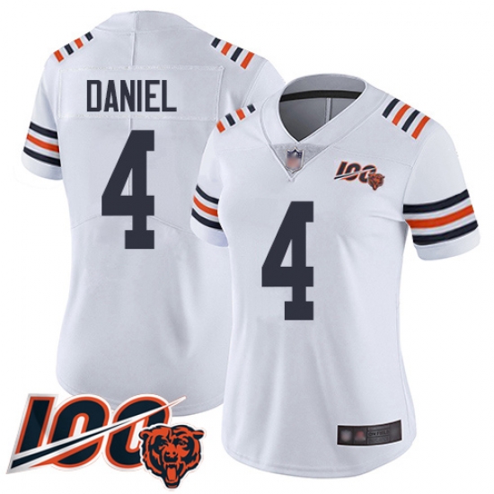 Women Chicago Bears 4 Chase Daniel White 100th Season Limited Football Jersey Women Chicago Bears 4 Chase Daniel White 100th Season Limited Football Jersey