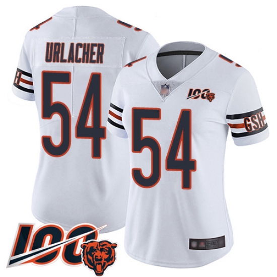Women Chicago Bears 54 Brian Urlacher White Vapor Untouchable Limited Player 100th Season Football Jersey Women Chicago Bears 54 Brian Urlacher White Vapor Untouchable Limited Player 100th Season Football Jersey
