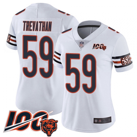 Women Chicago Bears 59 Danny Trevathan White Vapor Untouchable Limited Player 100th Season Football Jersey Women Chicago Bears 59 Danny Trevathan White Vapor Untouchable Limited Player 100th Season Football Jersey