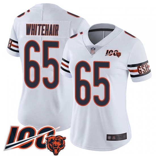 Women Chicago Bears 65 Cody Whitehair White Vapor Untouchable Limited Player 100th Season Football Jersey Women Chicago Bears 65 Cody Whitehair White Vapor Untouchable Limited Player 100th Season Football Jersey