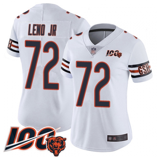 Women Chicago Bears 72 Charles Leno White Vapor Untouchable Limited Player 100th Season Football Jersey Women Chicago Bears 72 Charles Leno White Vapor Untouchable Limited Player 100th Season Football Jersey