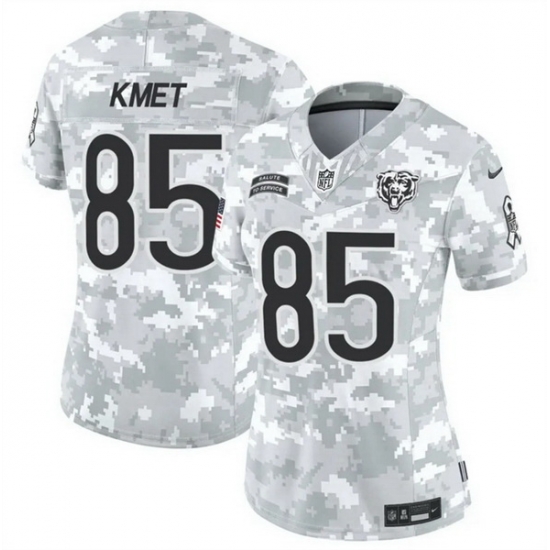 Women Chicago Bears 85 Cole Kmet 2024 F U S E Arctic Camo Salute To Service Limited Stitched Football Jersey Women Chicago Bears 85 Cole Kmet 2024 F U S E Arctic Camo Salute To Service Limited Stitched Football Jersey