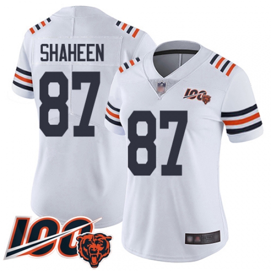 Women Chicago Bears 87 Adam Shaheen White 100th Season Limited Football Jersey Women Chicago Bears 87 Adam Shaheen White 100th Season Limited Football Jersey