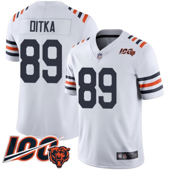 Women Chicago Bears 89 Mike Ditka White 100th Season Limited Football Jersey Women Chicago Bears 89 Mike Ditka White 100th Season Limited Football Jersey