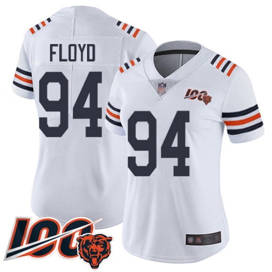 Women Chicago Bears 94 Leonard Floyd White 100th Season Limited Football Jersey Women Chicago Bears 94 Leonard Floyd White 100th Season Limited Football Jersey