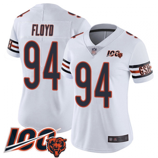 Women Chicago Bears 94 Leonard Floyd White Vapor Untouchable Limited Player 100th Season Football Jersey Women Chicago Bears 94 Leonard Floyd White Vapor Untouchable Limited Player 100th Season Football Jersey