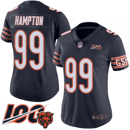 Women Chicago Bears 99 Dan Hampton Navy Blue Team Color 100th Season Limited Football Jersey Women Chicago Bears 99 Dan Hampton Navy Blue Team Color 100th Season Limited Football Jersey