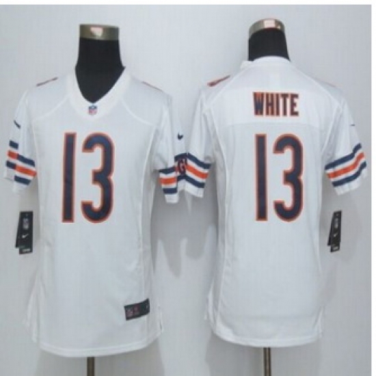 Women New Bears #13 Kevin White White Stitched NFL Limited Jersey Women New Bears #13 Kevin White White Stitched NFL Limited Jersey