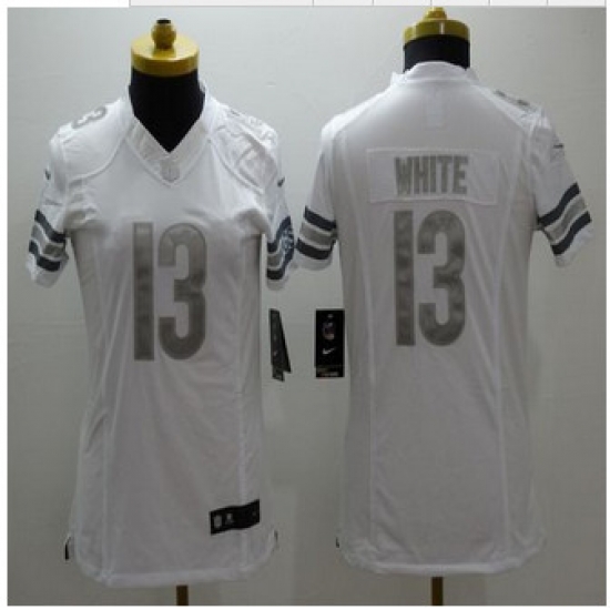 Women New Bears #13 Kevin White White Stitched NFL Limited Platinum Jersey Women New Bears #13 Kevin White White Stitched NFL Limited Platinum Jersey